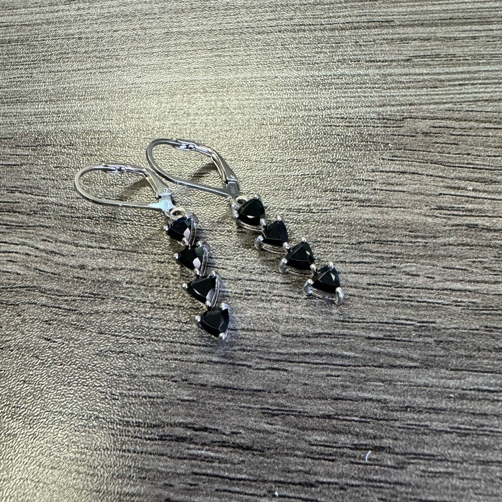 Sterling silver earrings with gems